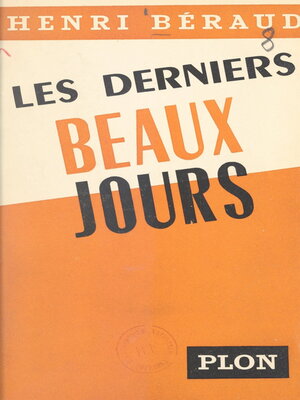 cover image of Les derniers beaux jours